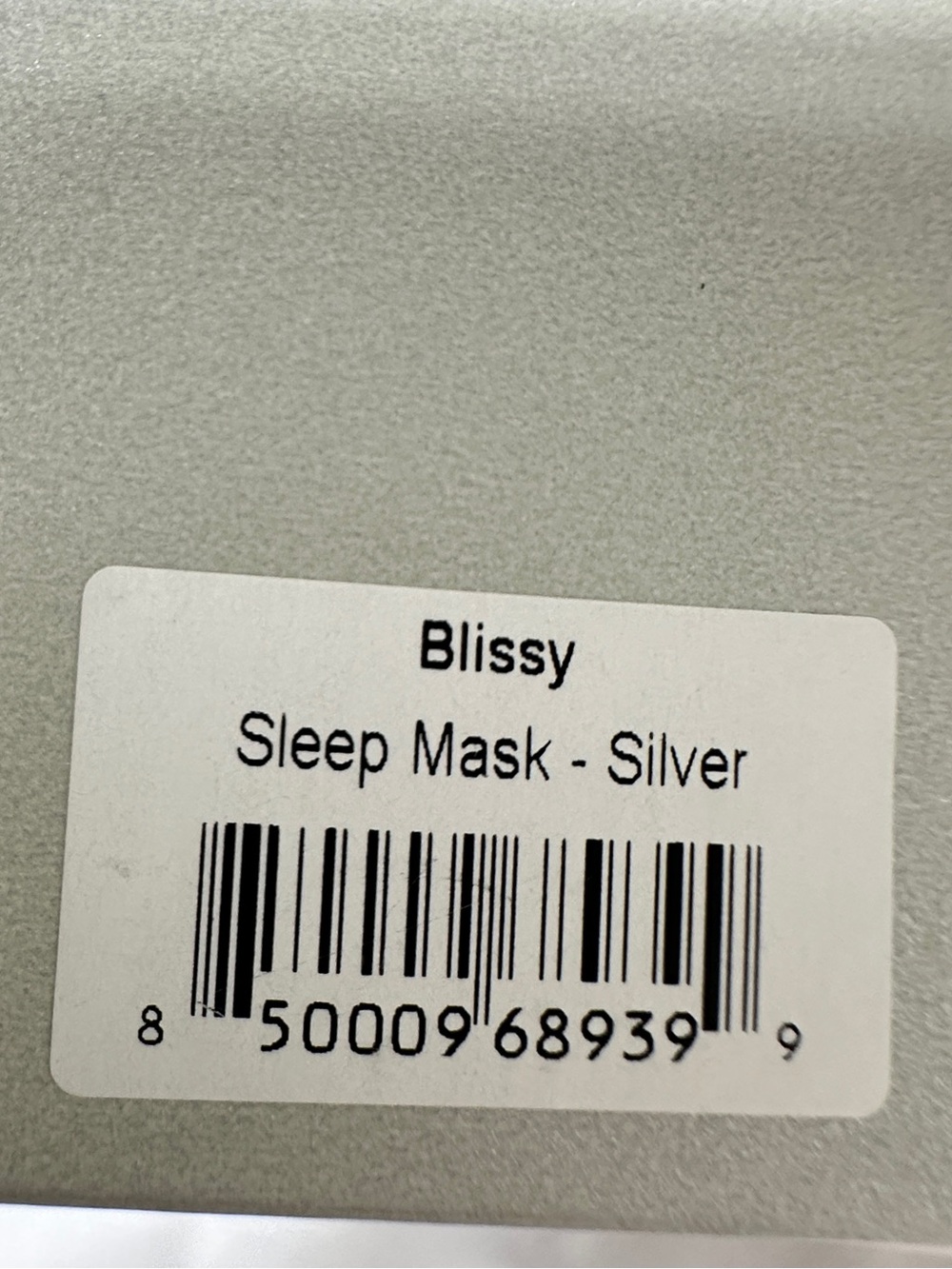 Blissy 100% Mulberry Silk Sleeping Mask Silver - NEW - Picture 6 of 8